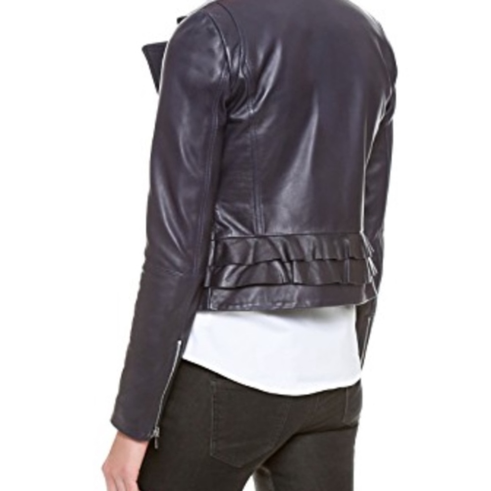Diane von Furstenberg "Heaven" Leather Jacket - Picture 8 of 8